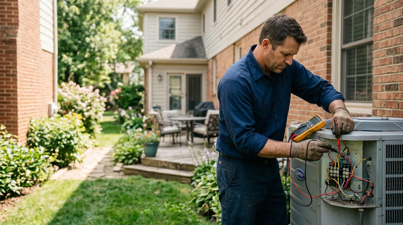 HVAC technician working near South Dos Palos, CA